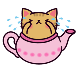 Tea Pot Cats Vol.2 -TORA- by RURU sticker #10572293