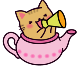 Tea Pot Cats Vol.2 -TORA- by RURU sticker #10572294
