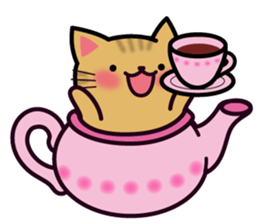 Tea Pot Cats Vol.2 -TORA- by RURU sticker #10572296