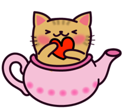 Tea Pot Cats Vol.2 -TORA- by RURU sticker #10572298