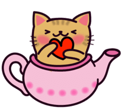 Tea Pot Cats Vol.2 -TORA- by RURU sticker #10572298