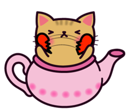 Tea Pot Cats Vol.2 -TORA- by RURU sticker #10572299