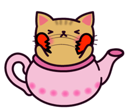 Tea Pot Cats Vol.2 -TORA- by RURU sticker #10572299