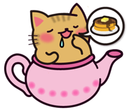 Tea Pot Cats Vol.2 -TORA- by RURU sticker #10572300