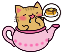 Tea Pot Cats Vol.2 -TORA- by RURU sticker #10572300