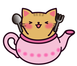 Tea Pot Cats Vol.2 -TORA- by RURU sticker #10572301