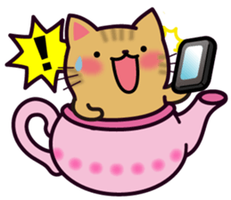 Tea Pot Cats Vol.2 -TORA- by RURU sticker #10572303