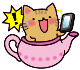 Tea Pot Cats Vol.2 -TORA- by RURU sticker #10572303