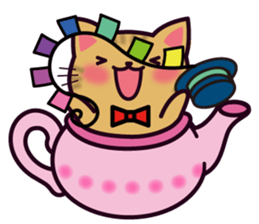 Tea Pot Cats Vol.2 -TORA- by RURU sticker #10572305