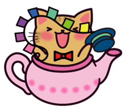 Tea Pot Cats Vol.2 -TORA- by RURU sticker #10572305