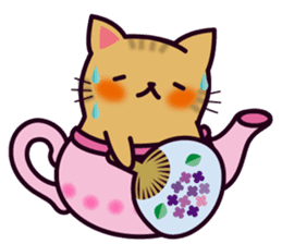 Tea Pot Cats Vol.2 -TORA- by RURU sticker #10572306