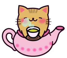 Tea Pot Cats Vol.2 -TORA- by RURU sticker #10572307