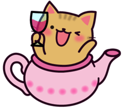Tea Pot Cats Vol.2 -TORA- by RURU sticker #10572308