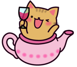 Tea Pot Cats Vol.2 -TORA- by RURU sticker #10572308