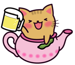 Tea Pot Cats Vol.2 -TORA- by RURU sticker #10572309