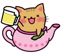 Tea Pot Cats Vol.2 -TORA- by RURU sticker #10572309