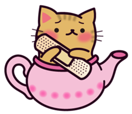 Tea Pot Cats Vol.2 -TORA- by RURU sticker #10572311