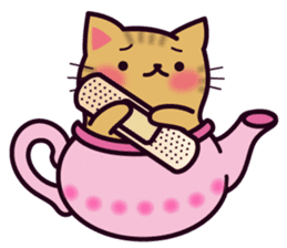 Tea Pot Cats Vol.2 -TORA- by RURU sticker #10572311