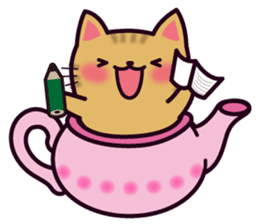 Tea Pot Cats Vol.2 -TORA- by RURU sticker #10572314