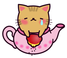 Tea Pot Cats Vol.2 -TORA- by RURU sticker #10572316