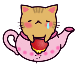 Tea Pot Cats Vol.2 -TORA- by RURU sticker #10572316