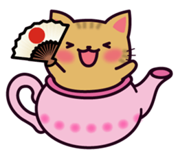 Tea Pot Cats Vol.2 -TORA- by RURU sticker #10572318