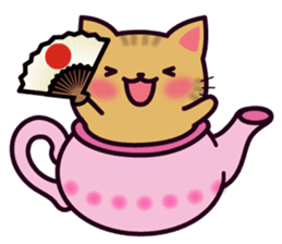 Tea Pot Cats Vol.2 -TORA- by RURU sticker #10572318