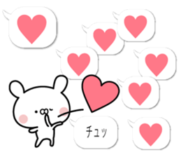 Balloon of  white bear and rabbit sticker #10574134