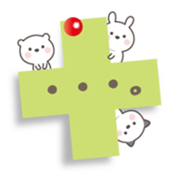 The message of little cute animal sticker #10574196