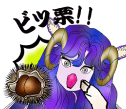 Purple Sheep girl sticker #10574330