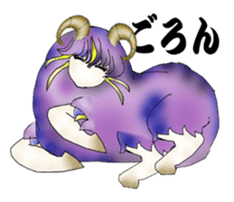 Purple Sheep girl sticker #10574347