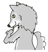 mr.wolf4 Gray sticker #10575028