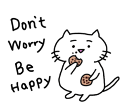 Peaceful daily life of a white cat part2 sticker #10576969