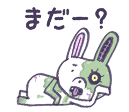 Rabbit zombie sticker #10577564