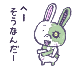 Rabbit zombie sticker #10577572