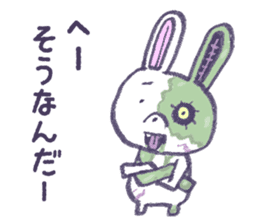 Rabbit zombie sticker #10577572