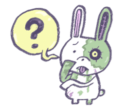 Rabbit zombie sticker #10577573