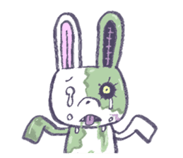 Rabbit zombie sticker #10577574