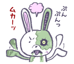 Rabbit zombie sticker #10577575