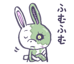 Rabbit zombie sticker #10577576