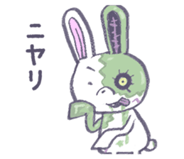 Rabbit zombie sticker #10577580