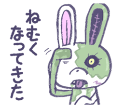 Rabbit zombie sticker #10577586