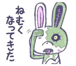 Rabbit zombie sticker #10577586