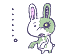 Rabbit zombie sticker #10577587