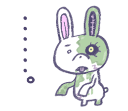 Rabbit zombie sticker #10577587