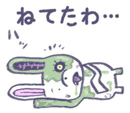 Rabbit zombie sticker #10577588