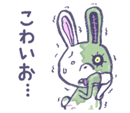 Rabbit zombie sticker #10577589