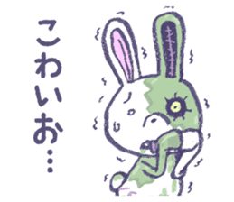 Rabbit zombie sticker #10577589