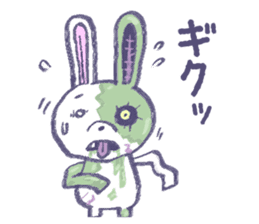 Rabbit zombie sticker #10577592