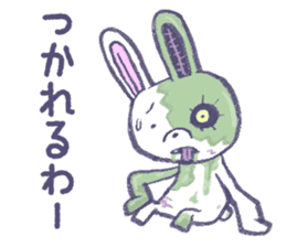 Rabbit zombie sticker #10577595